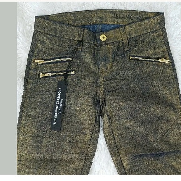 BLANK NYC WOMEN'S THE SKINNIE CLASSIQUE JEANS GOLD - Picture 4 of 6